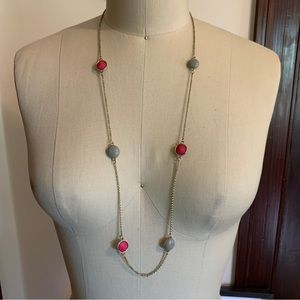 Long bauble opera necklace